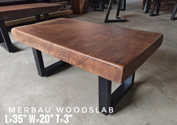 Coffee Table / Bench - Merbau Solid Woodslab MBB02
