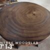 140626 (60) 5 Seater Round Shape Raintree Solid Woodslab - RTR01