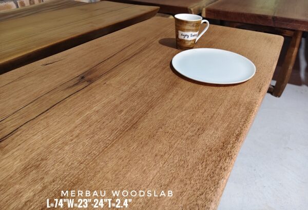 140626 (69) 6ft X 2ft Merbau Solid Woodslab - MB601