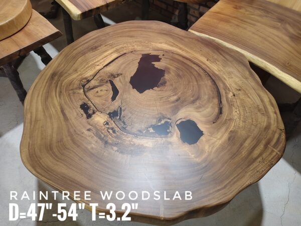 140626 (88) 6 Setaer Oval Raintree Solid Woodslab - RTR02