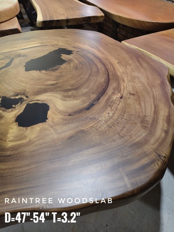 140626 (89) 6 Setaer Oval Raintree Solid Woodslab - RTR02