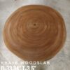 4 Seater Round Khaya Solid Woodslab - KYR01