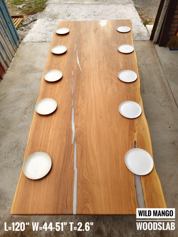 10-12 Seater 10ft -  Wild Mango Solid Woodslab -WM01