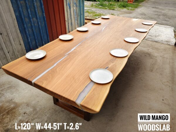 10-12 Seater 10ft -  Wild Mango Solid Woodslab -WM01