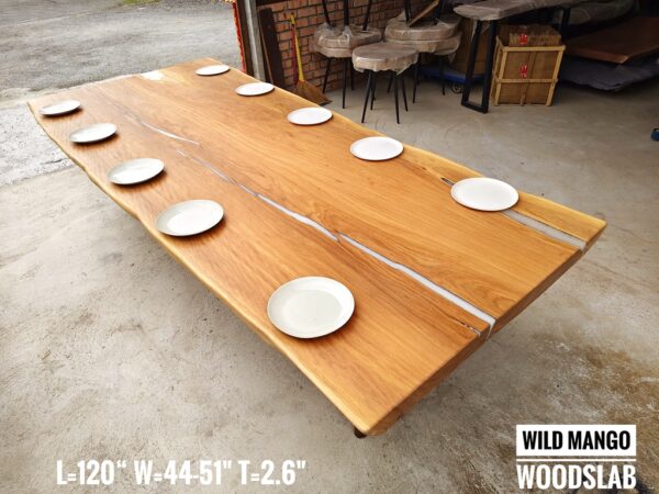 10-12 Seater 10ft -  Wild Mango Solid Woodslab -WM01