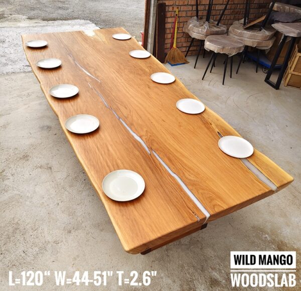 10-12 Seater 10ft -  Wild Mango Solid Woodslab -WM01