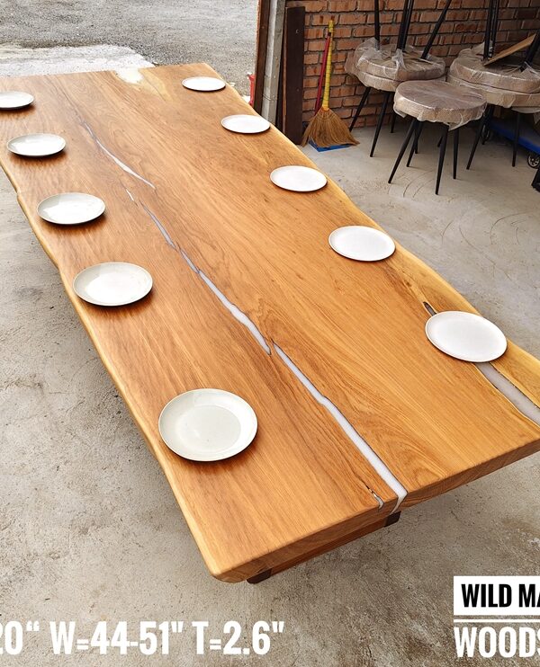 10-12 Seater 10ft -  Wild Mango Solid Woodslab -WM01