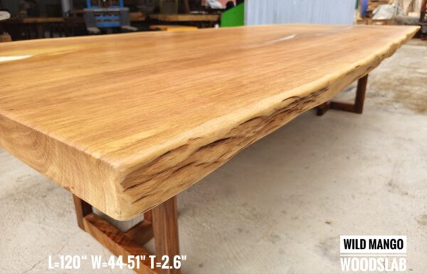 10-12 Seater 10ft -  Wild Mango Solid Woodslab -WM01