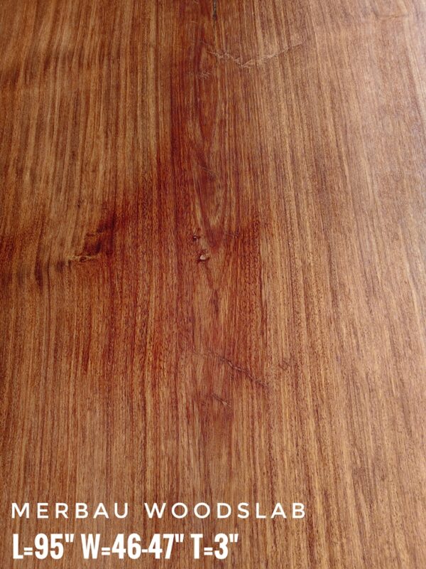 r002 (2) 8ft x 4ft - 8-10 Seater- Merbau Solid Woodslab -MB801