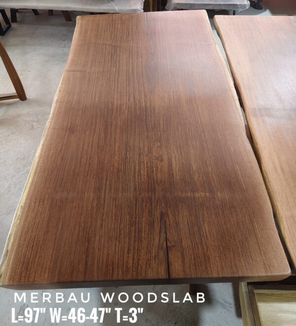 8-10 Seater -  Merbau Solid Woodslab -MB802