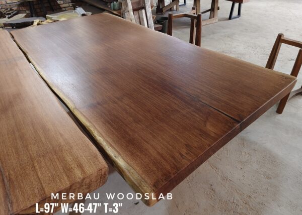 8-10 Seater -  Merbau Solid Woodslab -MB802
