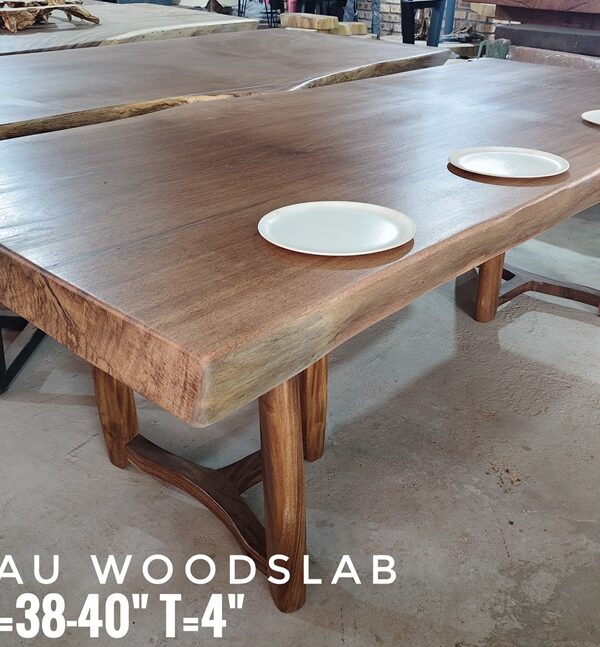 8 Seater 7.5ft - Merbau Solid Woodslab - MB803