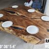 r007 (1) 6-7 Seater Oval Shape Raintree Solid Woodslab - RTOV01
