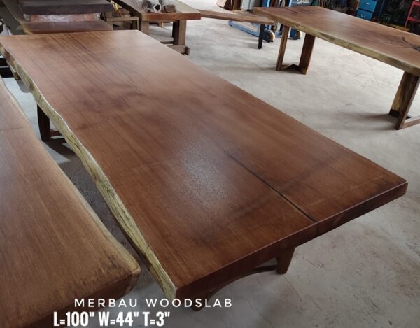 8-10 Seater - Merbau Solid Woodslab -MB806