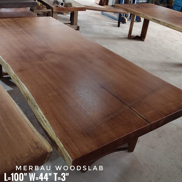 8-10 Seater - Merbau Solid Woodslab -MB806
