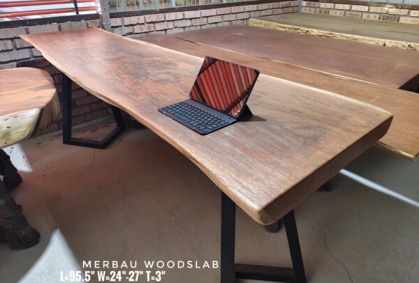 8ft x 2ft Merbau Solid Woodslab -MB803