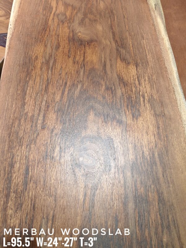 8ft x 2ft Merbau Solid Woodslab -MB803
