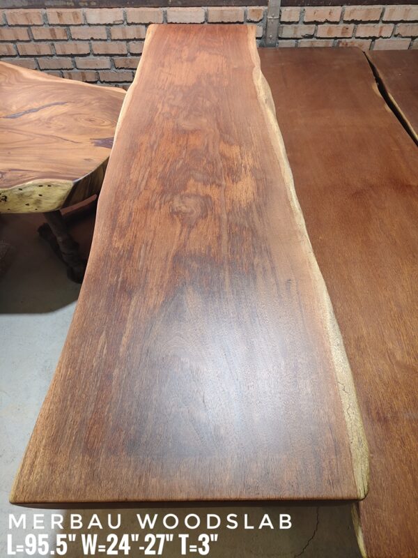 8ft x 2ft Merbau Solid Woodslab -MB803