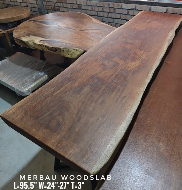 8ft x 2ft Merbau Solid Woodslab -MB803