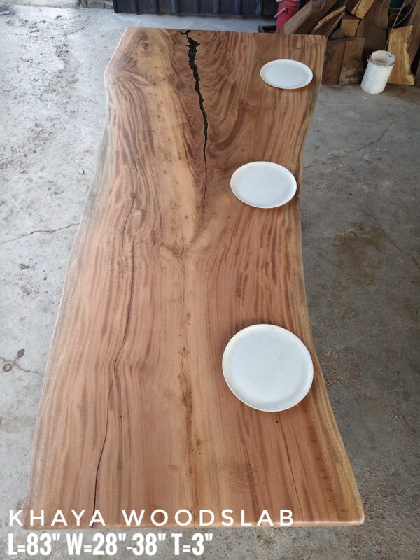 7ft 6-8 Seater Khaya Solid Woodslab -KY01