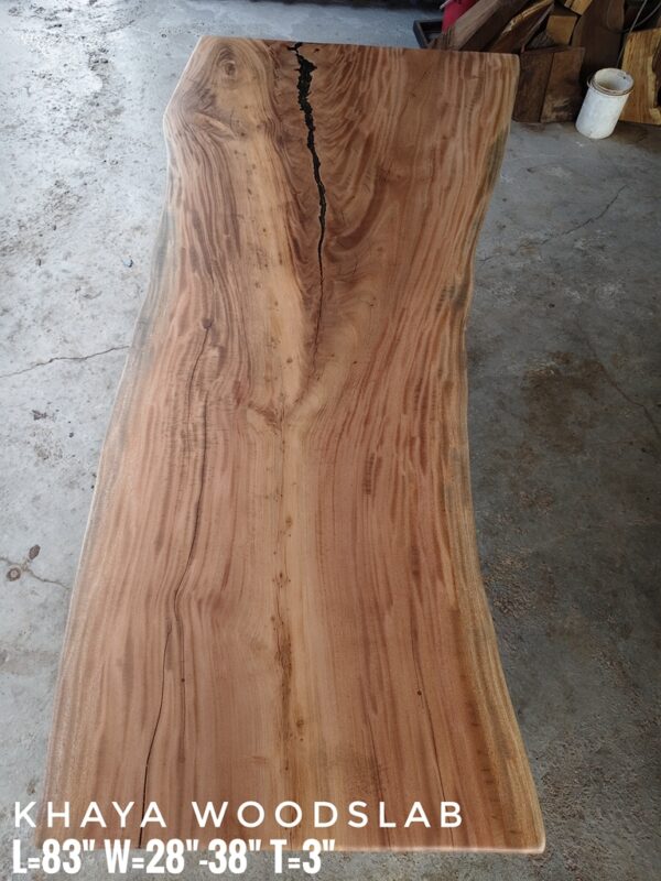 7ft 6-8 Seater Khaya Solid Woodslab -KY01