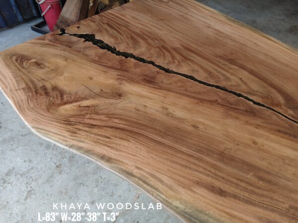 7ft 6-8 Seater Khaya Solid Woodslab -KY01