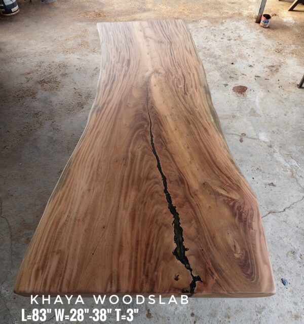 7ft 6-8 Seater Khaya Solid Woodslab -KY01