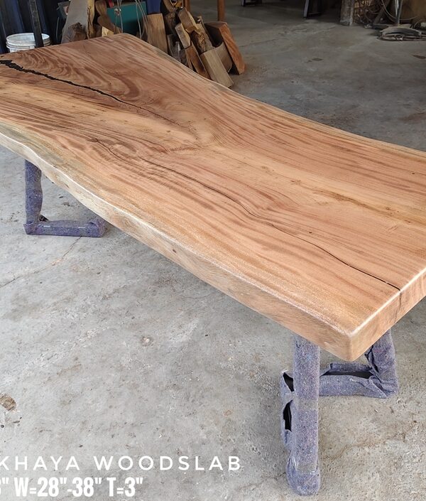 7ft 6-8 Seater Khaya Solid Woodslab -KY01