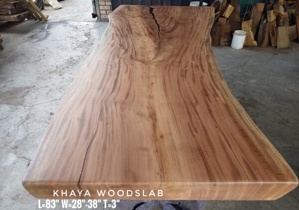 7ft 6-8 Seater Khaya Solid Woodslab -KY01