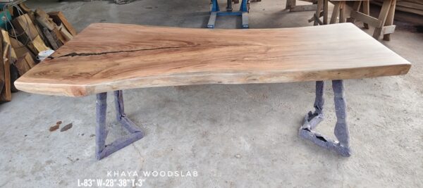 7ft 6-8 Seater Khaya Solid Woodslab -KY01