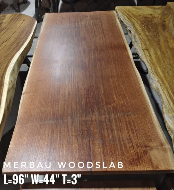 8ft x 3.5ft Merbau Solid Woodslab -MB805