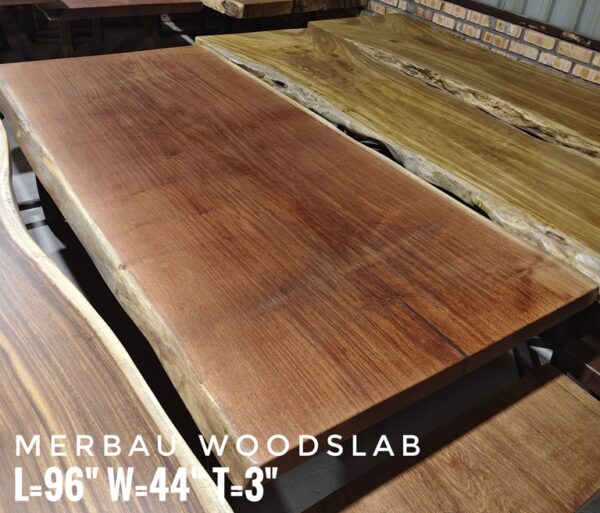 8ft x 3.5ft Merbau Solid Woodslab -MB805