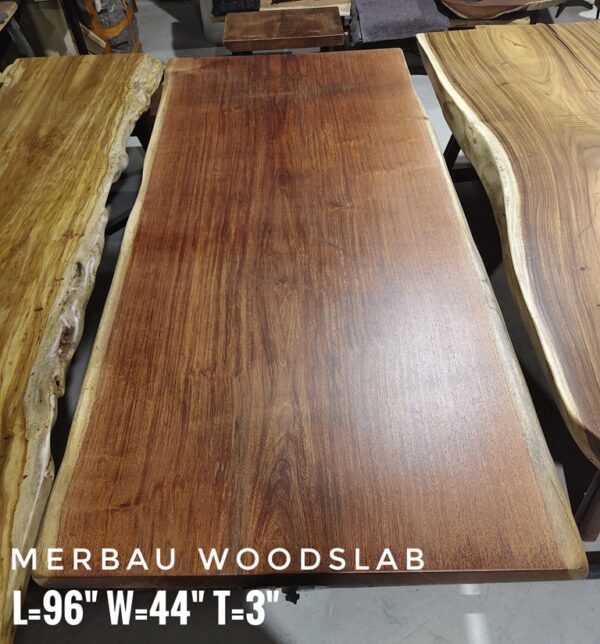 8ft x 3.5ft Merbau Solid Woodslab -MB805