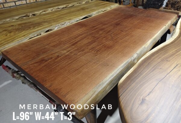 8ft x 3.5ft Merbau Solid Woodslab -MB805