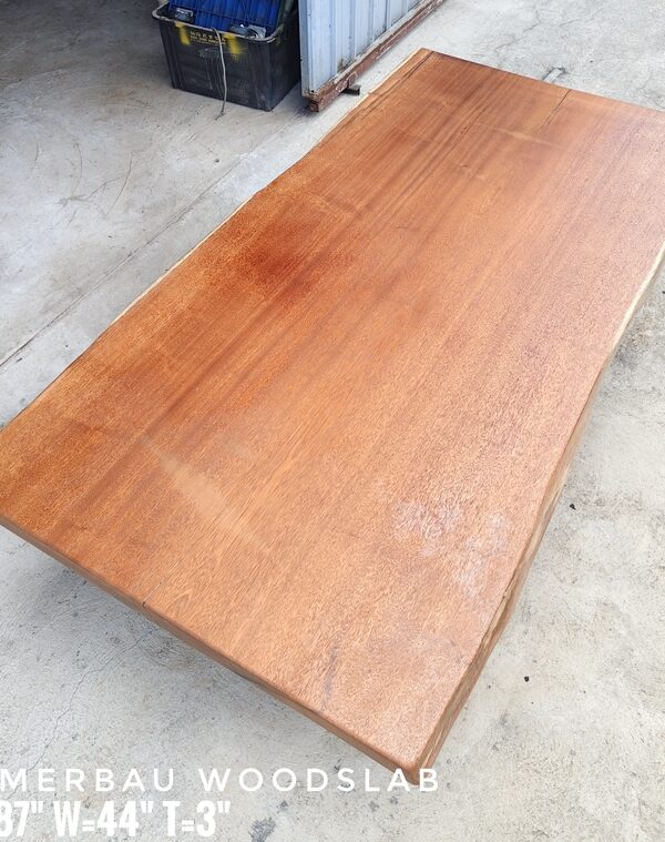 7ft 8 seater Merbau Solid Woodslab - MB702