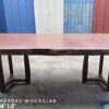 140626 (109) 7ft 8 seater Merbau Solid Woodslab - MB702
