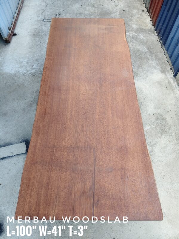 10 Seater 8.5ft Merbau Solid Woodslab