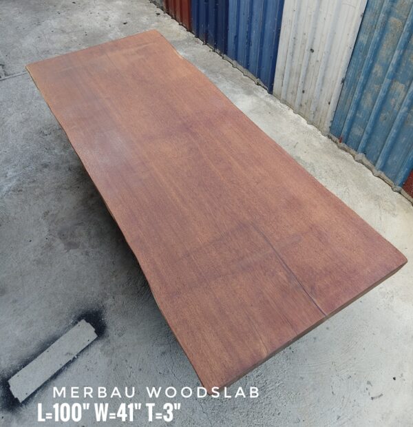 10 Seater 8.5ft Merbau Solid Woodslab