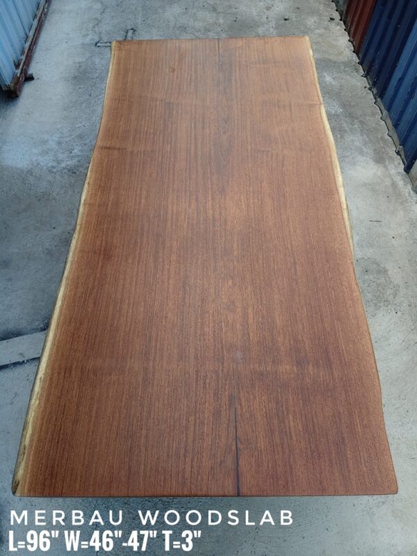 8ft x 4ft Merbau Solid Woodslab - MB03