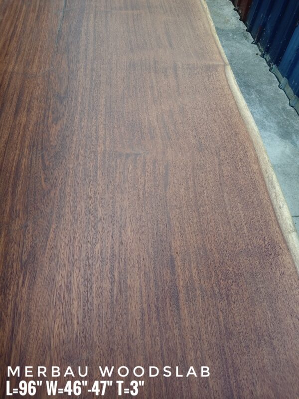 8ft x 4ft Merbau Solid Woodslab - MB03