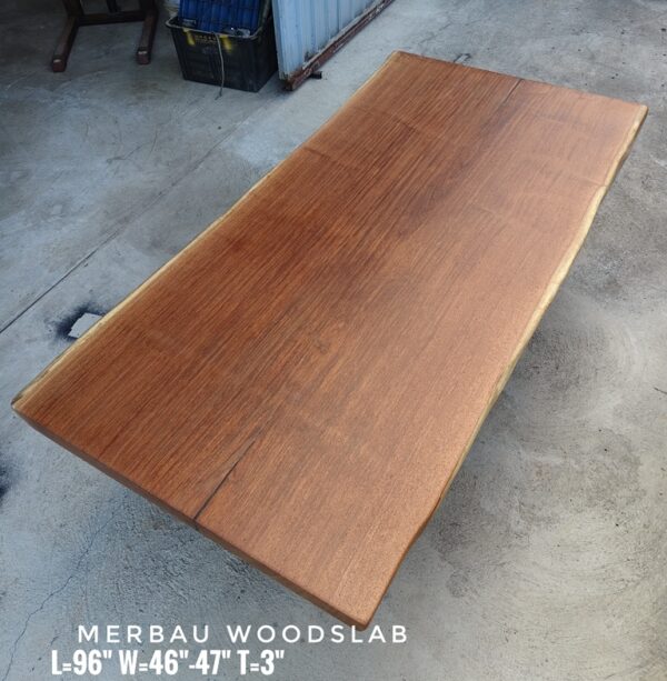 8ft x 4ft Merbau Solid Woodslab - MB03
