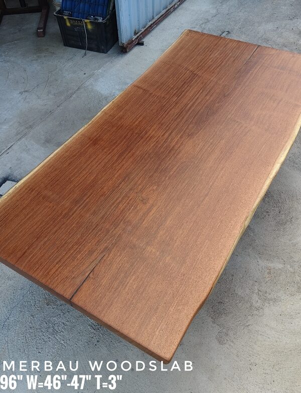8ft x 4ft Merbau Solid Woodslab - MB03