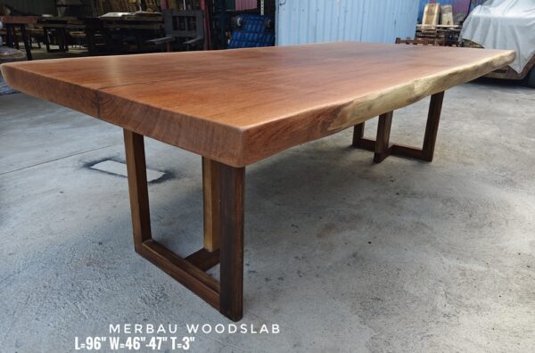 8ft x 4ft Merbau Solid Woodslab - MB03
