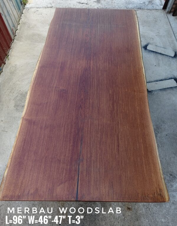 8ft x 4ft Merbau Solid Woodslab - MB03