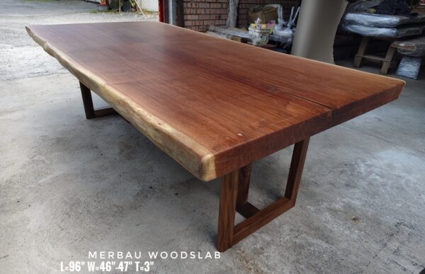 8ft x 4ft Merbau Solid Woodslab - MB03
