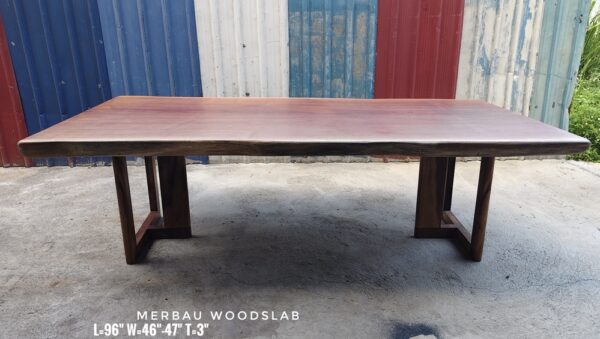 8ft x 4ft Merbau Solid Woodslab - MB03