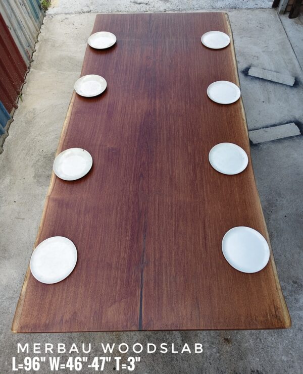 8ft x 4ft Merbau Solid Woodslab - MB03