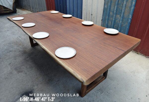 8ft x 4ft Merbau Solid Woodslab - MB03