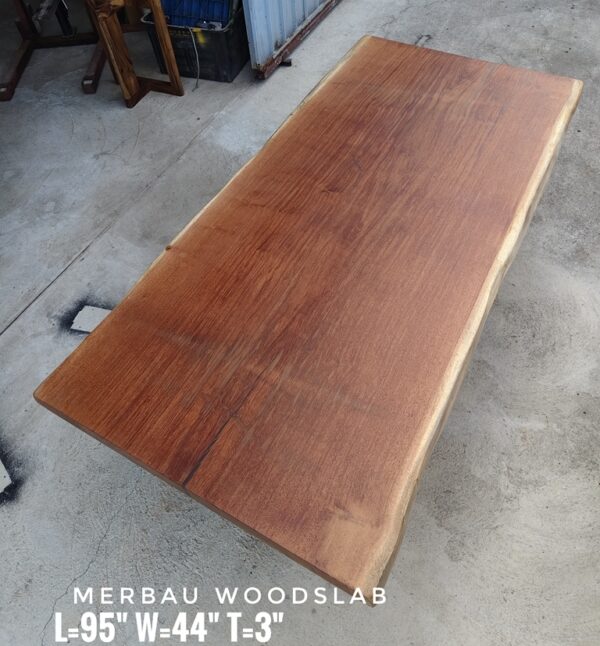8ft x 3.5ft Merbau Solid Woodslab - MB04