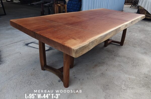 8ft x 3.5ft Merbau Solid Woodslab - MB04